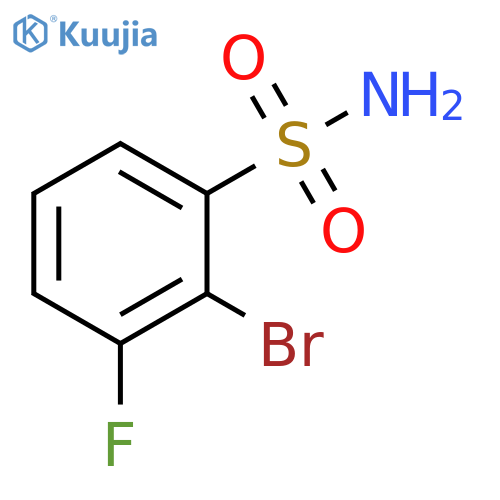 2-bromo-3-fluorobenzene-1-sulfonamide structure