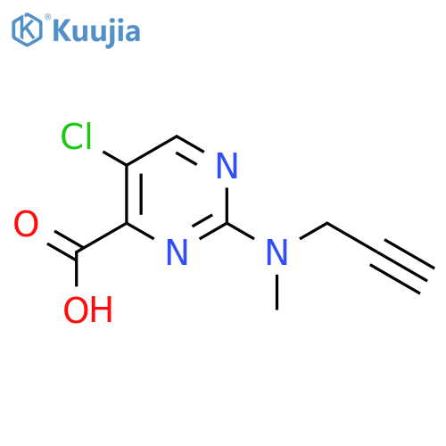 5-chloro-2-methyl(prop-2-yn-1-yl)aminopyrimidine-4-carboxylic acid structure