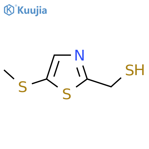 5-(methylsulfanyl)-1,3-thiazol-2-ylmethanethiol structure