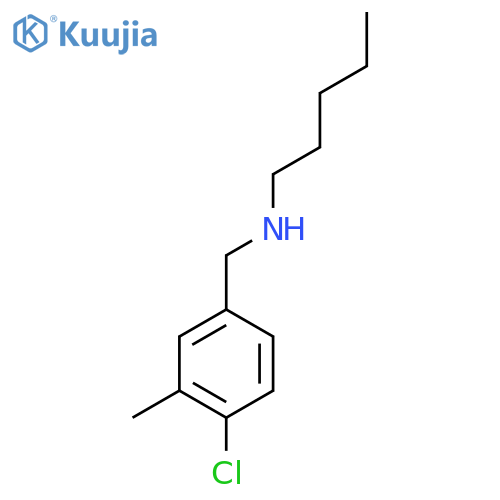 (4-chloro-3-methylphenyl)methyl(pentyl)amine structure