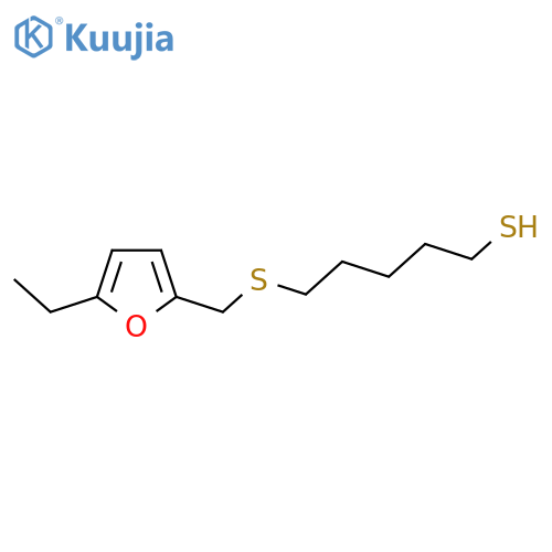 5-{(5-ethylfuran-2-yl)methylsulfanyl}pentane-1-thiol structure