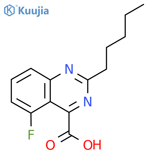 5-fluoro-2-pentylquinazoline-4-carboxylic acid structure