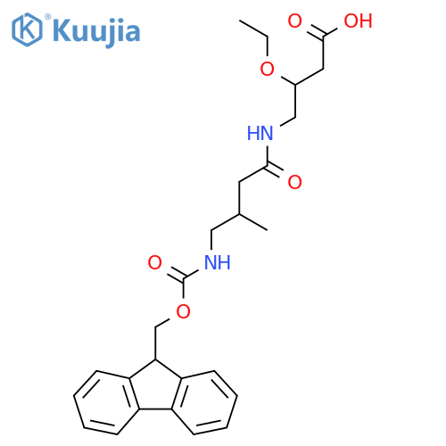 3-ethoxy-4-4-({(9H-fluoren-9-yl)methoxycarbonyl}amino)-3-methylbutanamidobutanoic acid structure