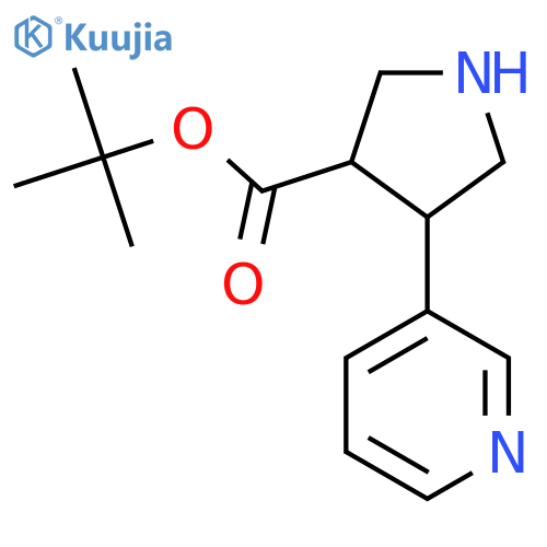 tert-butyl 4-(pyridin-3-yl)pyrrolidine-3-carboxylate structure