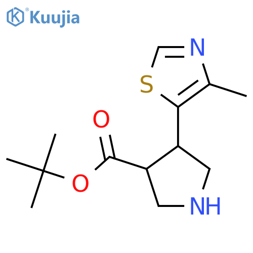 tert-butyl 4-(4-methyl-1,3-thiazol-5-yl)pyrrolidine-3-carboxylate structure