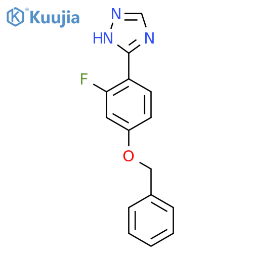 3-4-(benzyloxy)-2-fluorophenyl-1H-1,2,4-triazole structure