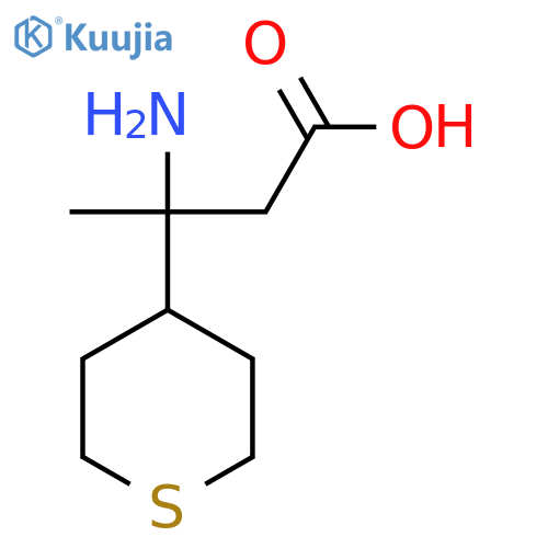 3-amino-3-(thian-4-yl)butanoic acid structure
