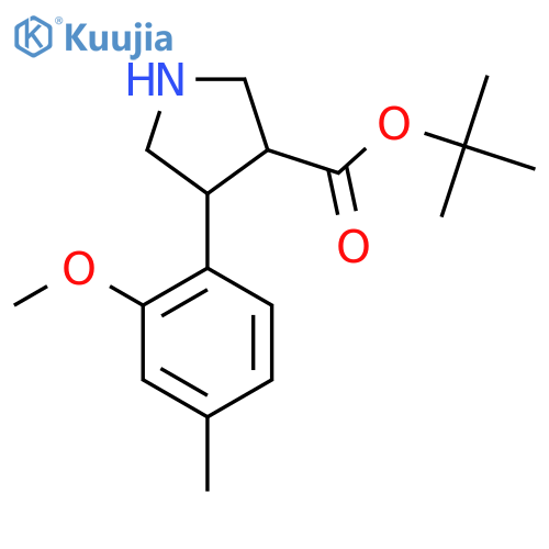 tert-butyl 4-(2-methoxy-4-methylphenyl)pyrrolidine-3-carboxylate structure