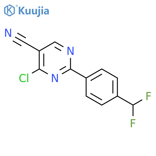 4-chloro-2-4-(difluoromethyl)phenylpyrimidine-5-carbonitrile structure