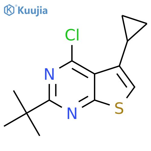 2-tert-butyl-4-chloro-5-cyclopropylthieno2,3-dpyrimidine structure