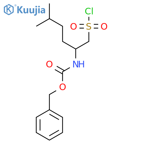 benzyl N-1-(chlorosulfonyl)-5-methylhexan-2-ylcarbamate structure