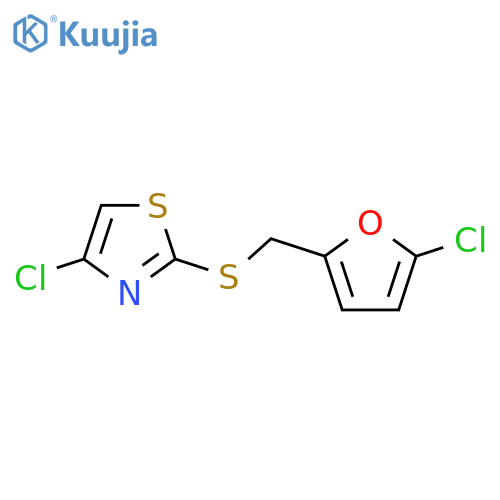 4-chloro-2-{(5-chlorofuran-2-yl)methylsulfanyl}-1,3-thiazole structure
