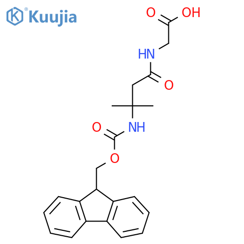 2-3-({(9H-fluoren-9-yl)methoxycarbonyl}amino)-3-methylbutanamidoacetic acid structure