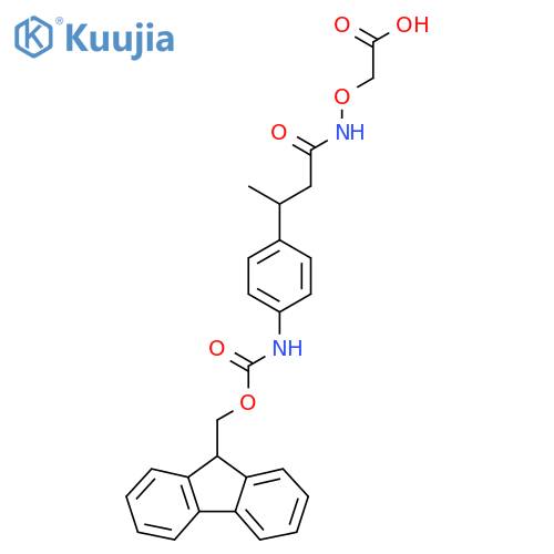 2-({3-4-({(9H-fluoren-9-yl)methoxycarbonyl}amino)phenylbutanamido}oxy)acetic acid structure