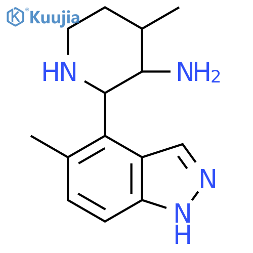 4-methyl-2-(5-methyl-1H-indazol-4-yl)piperidin-3-amine structure