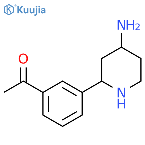 1-3-(4-aminopiperidin-2-yl)phenylethan-1-one structure