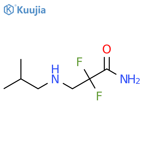 2,2-difluoro-3-(2-methylpropyl)aminopropanamide structure