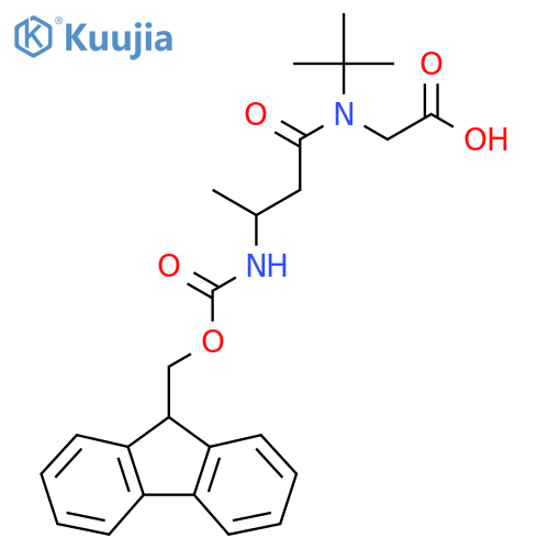 2-N-tert-butyl-3-({(9H-fluoren-9-yl)methoxycarbonyl}amino)butanamidoacetic acid structure
