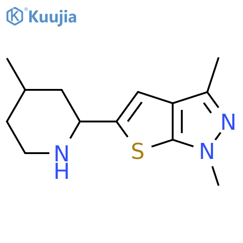 2-{1,3-dimethyl-1H-thieno2,3-cpyrazol-5-yl}-4-methylpiperidine structure