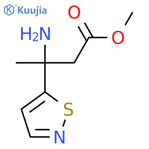 methyl 3-amino-3-(1,2-thiazol-5-yl)butanoate structure