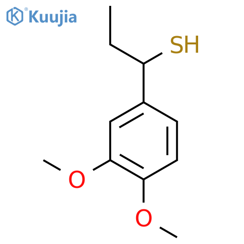 1-(3,4-dimethoxyphenyl)propane-1-thiol structure
