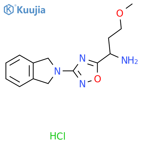 1-3-(2,3-dihydro-1H-isoindol-2-yl)-1,2,4-oxadiazol-5-yl-3-methoxypropan-1-amine hydrochloride structure