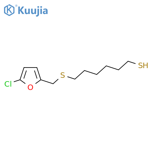 6-{(5-chlorofuran-2-yl)methylsulfanyl}hexane-1-thiol structure