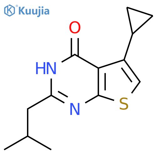 5-cyclopropyl-2-(2-methylpropyl)-3H,4H-thieno2,3-dpyrimidin-4-one structure