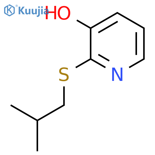 2-(2-methylpropyl)sulfanylpyridin-3-ol structure