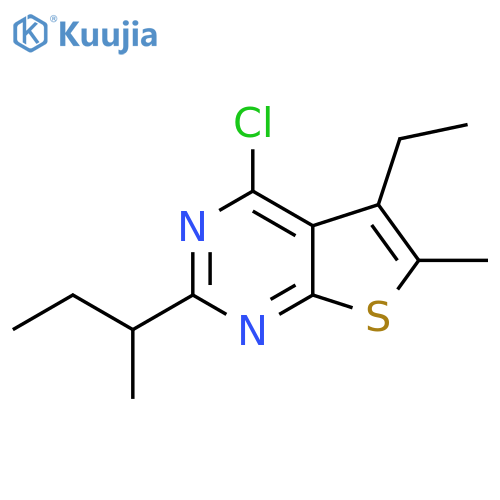 2-(butan-2-yl)-4-chloro-5-ethyl-6-methylthieno2,3-dpyrimidine structure