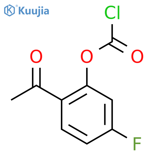 2-acetyl-5-fluorophenyl chloroformate structure