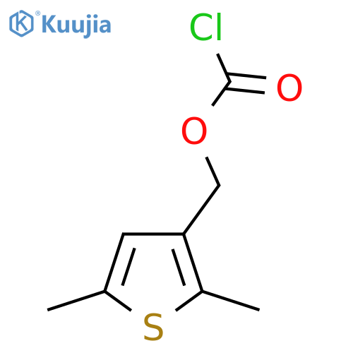 (2,5-dimethylthiophen-3-yl)methyl chloroformate structure