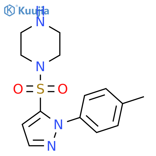 1-{[1-(4-methylphenyl)-1H-pyrazol-5-yl]sulfonyl}piperazine structure