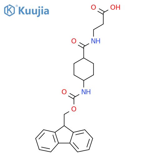 3-{4-({(9H-fluoren-9-yl)methoxycarbonyl}amino)cyclohexylformamido}propanoic acid structure