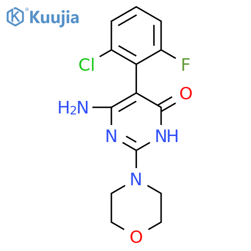 6-Amino-5-(2-chloro-6-fluorophenyl)-2-(morpholin-4-yl)-3,4-dihydropyrimidin-4-one structure