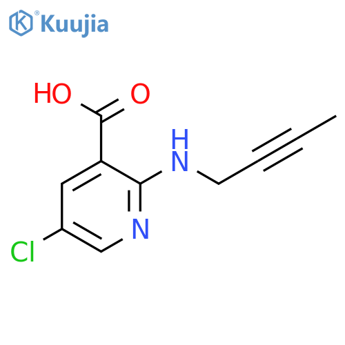 2-(but-2-yn-1-yl)amino-5-chloropyridine-3-carboxylic acid structure
