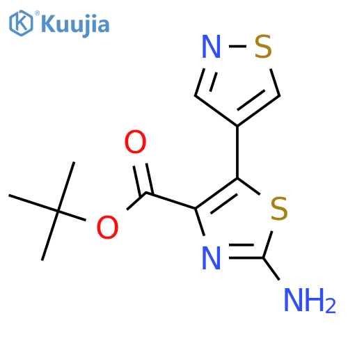 tert-butyl 2-amino-5-(1,2-thiazol-4-yl)-1,3-thiazole-4-carboxylate structure