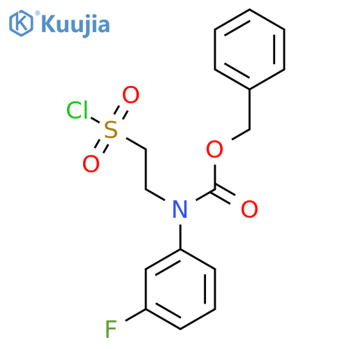 benzyl N-2-(chlorosulfonyl)ethyl-N-(3-fluorophenyl)carbamate structure