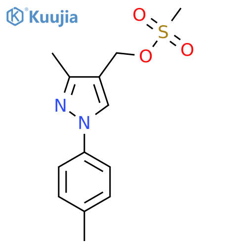3-methyl-1-(4-methylphenyl)-1H-pyrazol-4-ylmethyl methanesulfonate structure