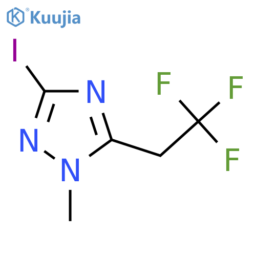 3-iodo-1-methyl-5-(2,2,2-trifluoroethyl)-1H-1,2,4-triazole structure