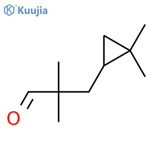 3-(2,2-dimethylcyclopropyl)-2,2-dimethylpropanal structure