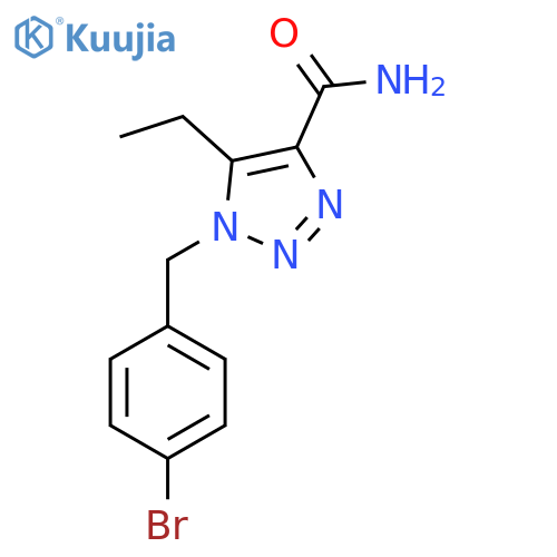 1-(4-bromophenyl)methyl-5-ethyl-1H-1,2,3-triazole-4-carboxamide structure