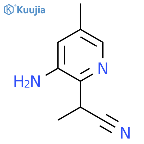 2-(3-amino-5-methylpyridin-2-yl)propanenitrile structure