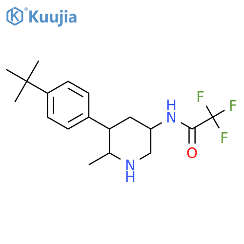 N-5-(4-tert-butylphenyl)-6-methylpiperidin-3-yl-2,2,2-trifluoroacetamide structure
