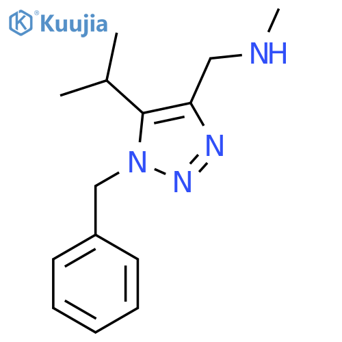 {1-benzyl-5-(propan-2-yl)-1H-1,2,3-triazol-4-ylmethyl}(methyl)amine structure