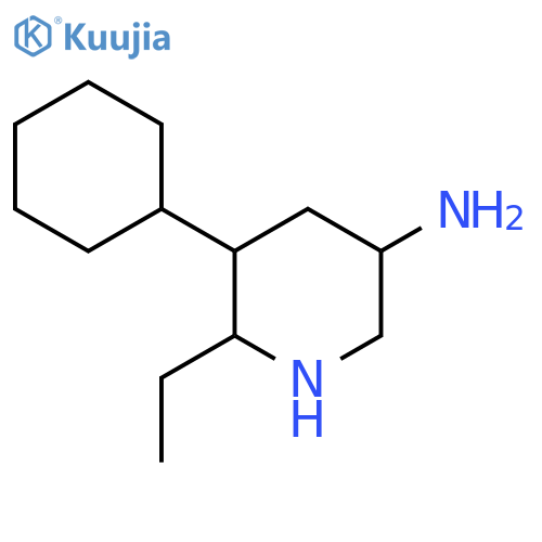 5-cyclohexyl-6-ethylpiperidin-3-amine structure