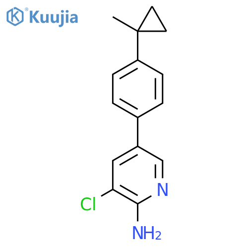 3-chloro-5-4-(1-methylcyclopropyl)phenylpyridin-2-amine structure