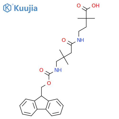 4-4-({(9H-fluoren-9-yl)methoxycarbonyl}amino)-3,3-dimethylbutanamido-2,2-dimethylbutanoic acid structure