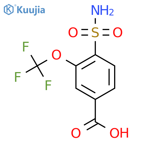 4-sulfamoyl-3-(trifluoromethoxy)benzoic acid structure