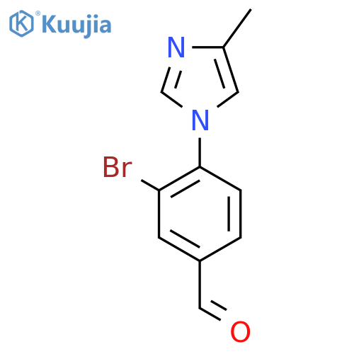3-bromo-4-(4-methyl-1H-imidazol-1-yl)benzaldehyde structure